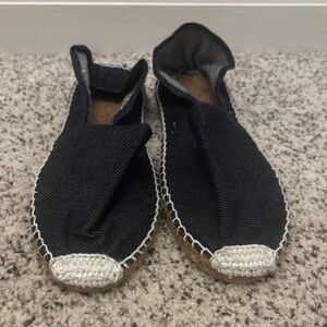 Black French Espadrille Flats